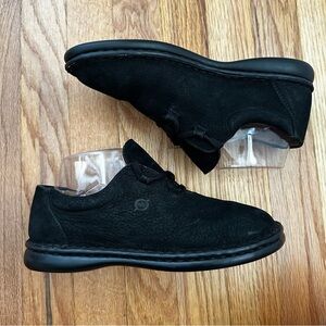 Born Arno Black Leather Lace-Up Shoes Comfort Sneakers Womens Size 8 / 39